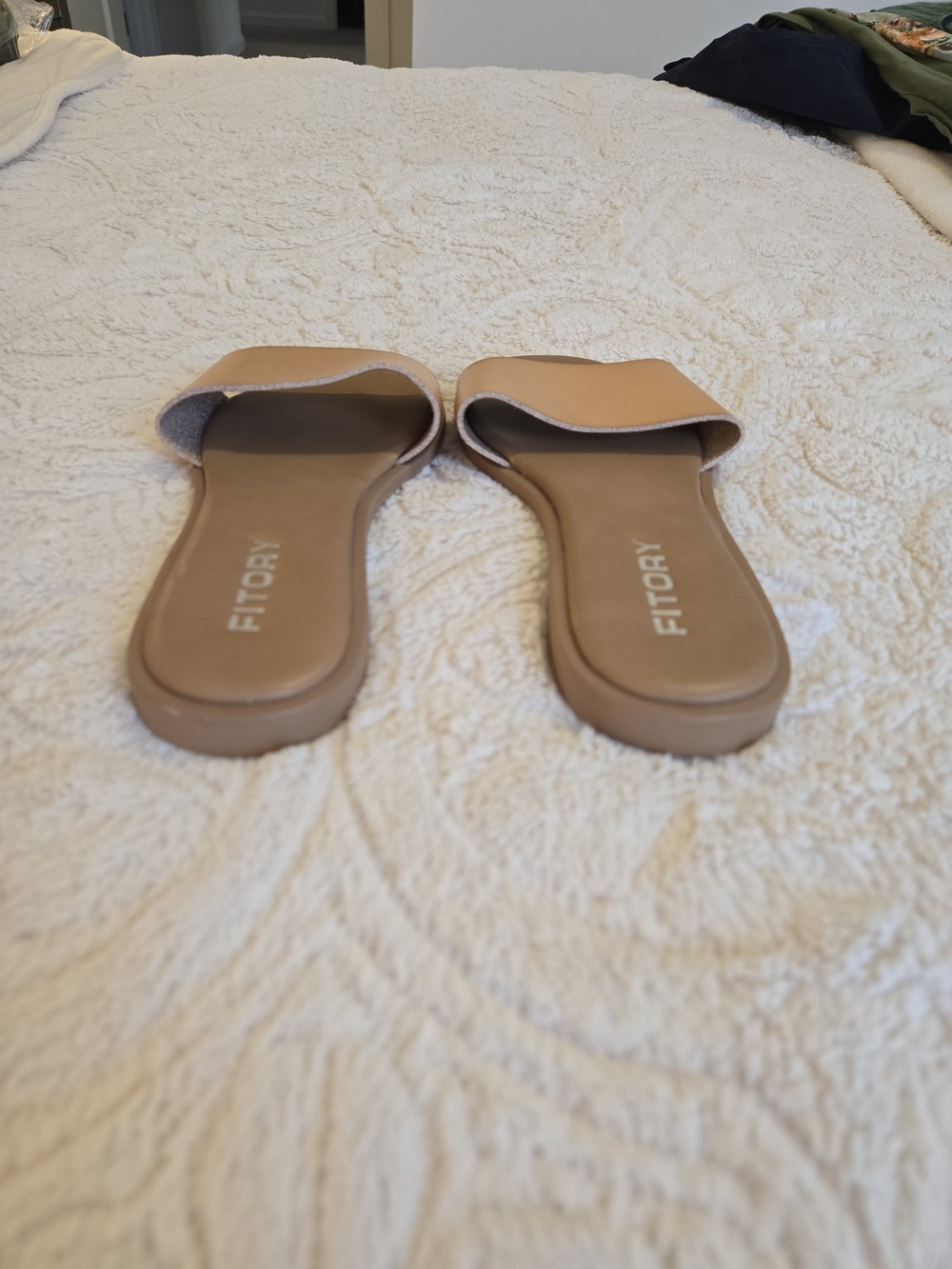 Tan Slide Sandals - Picture 4 of 5